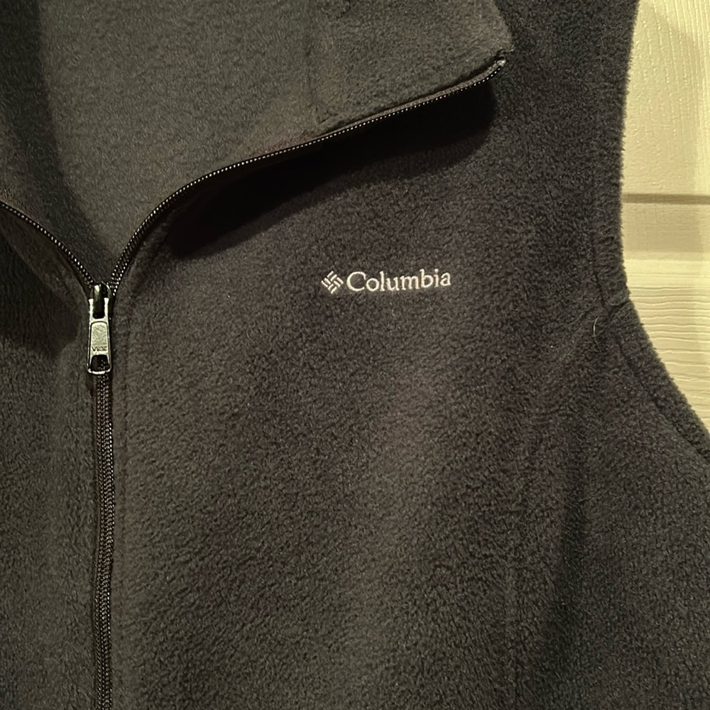 Columbia 2XL Black Front Zip Fleece Vest - Picture 2 of 10